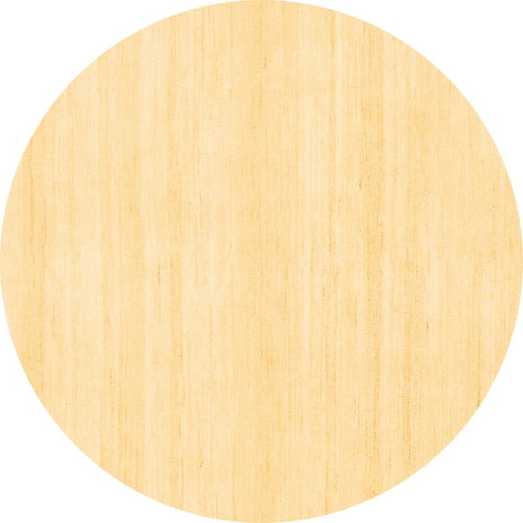 Ahgly Company Indoor Round Solid Brown Modern Area Rugs, 6' Round