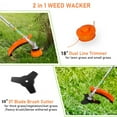 thumbnail image 6 of POWANLI 3-In-1 Blower Weed Wacker,52cc Gas Weed Eaters/Weed trimmer,8 inch Weed Wacker Attachments Heads,10" Metal 3T Blade,Rubber Handle,EPA Compliant lawn Mower/String Trimmers, 6 of 7