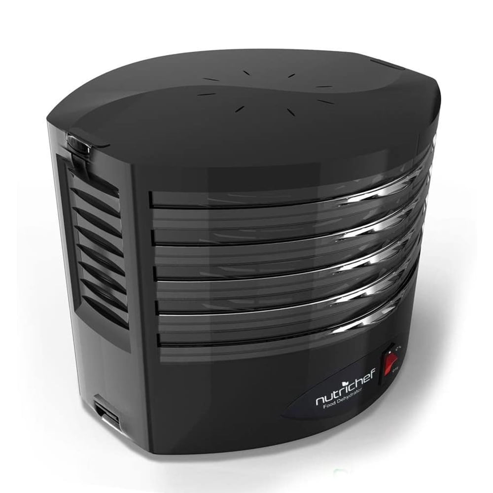 NutriChef PKFD19BK Kitchen Countertop 5 Tray Electric Food Dehydrator