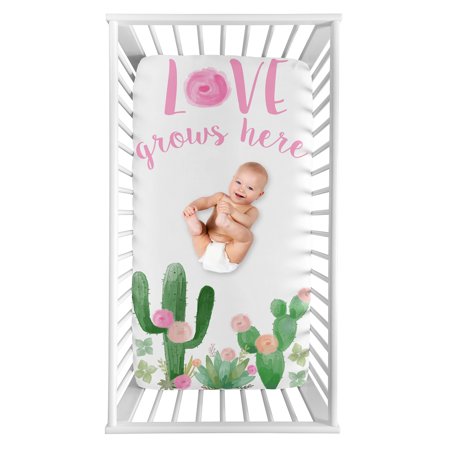 UPC: 0846480072355 | Cactus Floral Photo Op Fitted Crib Sheet by Sweet Jojo Designs