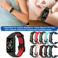 thumbnail image 2 of Compatible for Huawei Band 6/ Honor Band 6 TPU Waterproof Watch Belt Strap Double Color Replacement Strap, 2 of 8