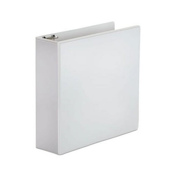 Economy Round Ring View Binder 3 Rings, 3" Capacity, 11 x 8.5, White
