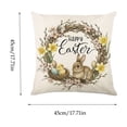 thumbnail image 3 of HuiXinOu Easter Decorative Pillow, Bunny and Chick Patterned Egg Print Cushion, Soft Comfortable Throw Pillow, Suitable for Sofa, Bedroom, Living Room Holiday Decoration, 3 of 6