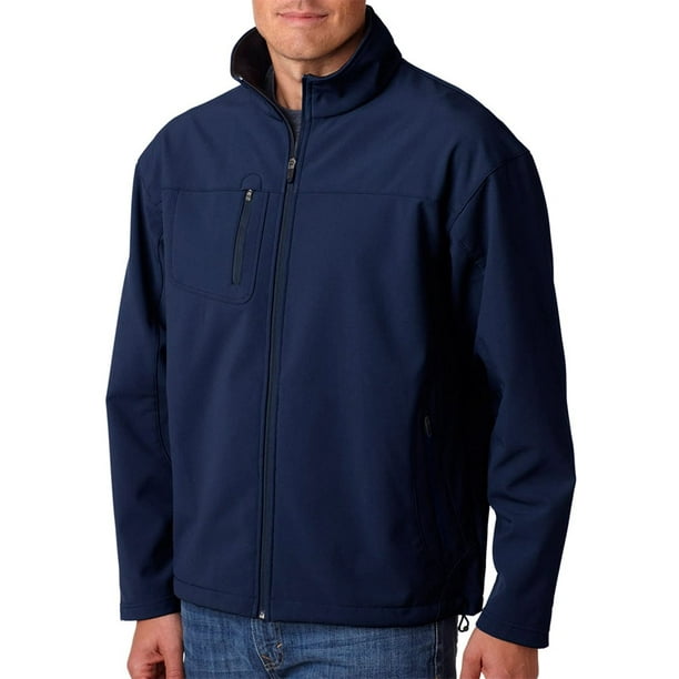 UltraClub Adult Soft Shell Jacket with Cadet Collar Walmart