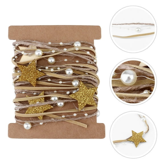 Homoyoyo Golden Xmas Tree Ribbon for Packaging and Holiday Decor