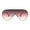 Gold Purple Pink, variant on Metal Stud Brow Line Flat Top Rimless Shield Racer Sunglasses Gold Brown