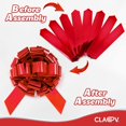 thumbnail image 6 of Claev Car Bow 23 Inch Round Giant Red Gift Bow (US Company), 6 of 7