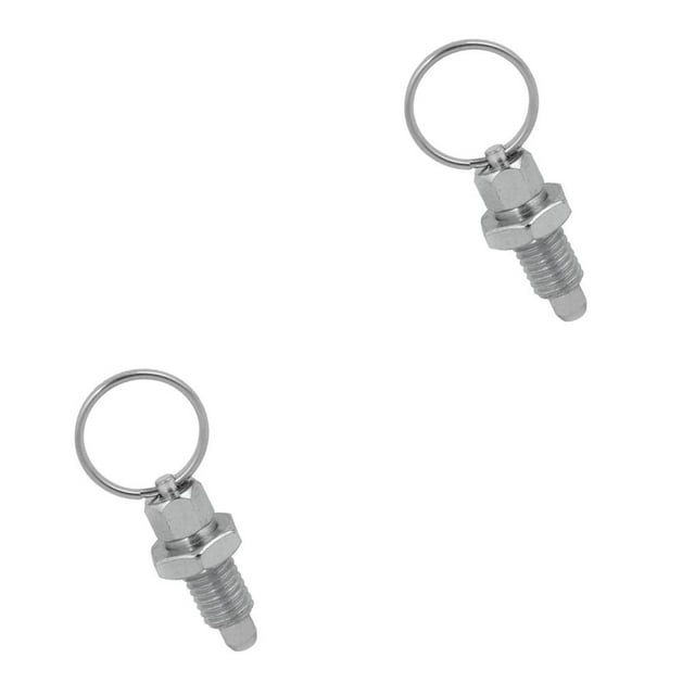 Guardoinrt Poussoir d'Index Réglable avec Anneau Ergonomique à Tirer, Verrou Robuste à Ressort M6-3 en Acier Inoxydable, Ensemble de 2