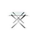 thumbnail image 4 of Benjara Tia 79 Inch Dining Table, Rectangular Tempered Glass Top, X Steel Legs, 4 of 6