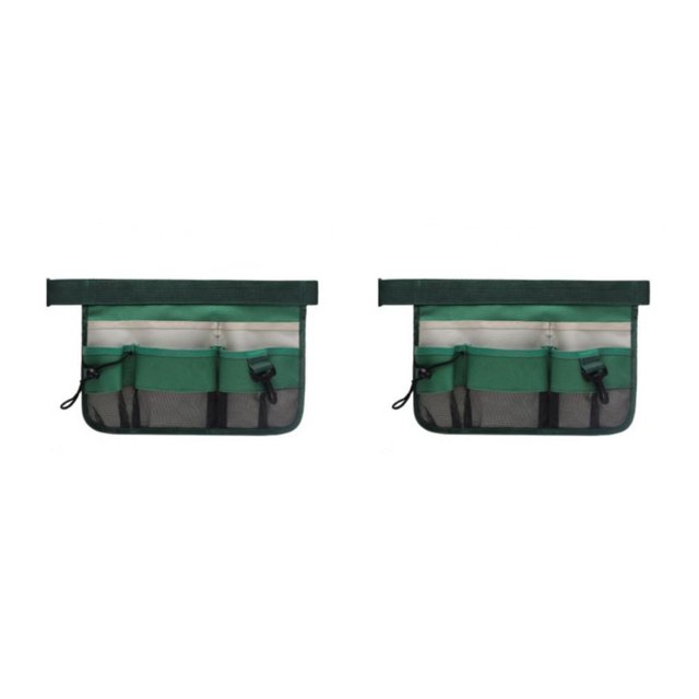 Riwesomey Riñonera de tela Oxford para herramientas, correa ajustable portátil, llave inglesa de fontanero para electricista, bolsas de Verde 2piezas
