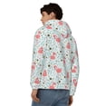 thumbnail image 4 of Honeii Cute Flamingo Print Hoodies for Men, Pullover & Full Zip, Breathable Zip up Hoodie, Sweatshirt-Medium, 4 of 5