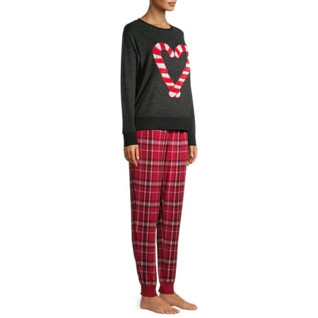 secret treasures fuzzy pajama applique pants piece plus