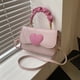 thumbnail image 5 of Bolso bandolera de piel sintética para citas y desplazamientos diarios de chicas rosa, 5 of 5