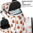 thumbnail image 4 of Sling Backpack,White Halloween Pumpkins Crossbody Bag with Water Bottle Holder,Waterproof Sling Bag for Men/Women with Chest Phone Holder for Hiking,Travel, 4 of 6