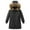 Black, variant on Boys Girls Long Coat Insulated Heavyweight Puffer Jacket Waterproof Fleece Lined Parka Jackets Insulated Parka with Faux Fur Hooded Padded Down Coat