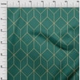 thumbnail image 3 of oneOone Cotton Cambric Teal Green Fabric Geometric Diy Clothing Quilting Fabric Print Fabric By Yard 42 Inch Wide, 3 of 5