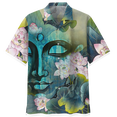 thumbnail image 2 of Camisa hawaiana de Buda para hombres y mujeres, blusa playera con estampado 3D de budismo, camisas de manga corta con solapa de gran tamaño y botones para verano, 2 of 5
