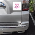 thumbnail image 2 of DistinctInk Custom Bumper Sticker - 4" x 4" Decorative Decal - White Background - Nurse Life Stethoscope Pink, 2 of 2