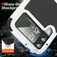 thumbnail image 5 of Armor Shockproof Case for Samsung Galaxy Z Flip 4, [Military Grade Anti-Drop] Rugged Hybrid Hard PC+Soft Silicone Heavy-Duty Tough Durable Hybird Protective Bumper Phone Case, White, 5 of 8