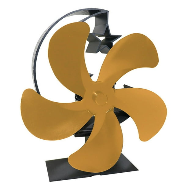 5 Heat Powered Fan Fireplace Fan Quiet Operation Circulating Warm Air