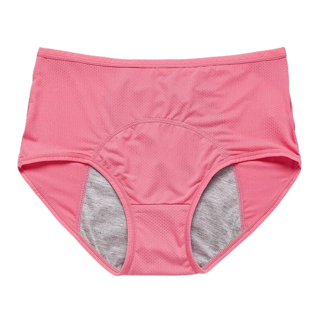 Plus Size Women's Leak Proof Menstrual Panties High Waisted Comfortable Sanitary Underwear For Full Coverage