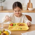 thumbnail image 4 of Divided Plastic Dinner Plates, 3-Compartment Heavy Duty Serving Trays, Meal Prep Food Containers for Fitness Diet Control Microwave Safe Family Dining, Portion Control Dish and Adult Child Dinnerware, 4 of 7