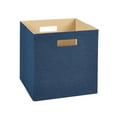 thumbnail image 1 of Bac de rangement décoratif en tissu en bleu, 1 of 3