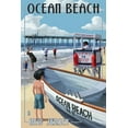 thumbnail image 1 of Ocean Beach, New Jersey, Lifeguard Stand (12x18 Wall Art Poster, Room Decor), 1 of 3