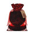 thumbnail image 1 of Yiaed Geometry Dash Print Christmas Small Burlap Bags with Drawstring, Burlap Gift Bags Christmas Linen Treat Sacks Gift Wrapping Bags Xmas Holiday Party-Medium, 1 of 7