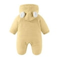 thumbnail image 5 of Busydd Baby Girl Romper 3 Months-2 Years Comfortable Warm Fleece Button Baby Boy Romper Fashion Cute Long Sleeve Hooded Baby Girl Winter Clothes 9 Months, 5 of 5