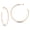 Rose Gold, variant on Jewelry Sterling Silver 2mm Thin Tube Hoop Earrings for Women, 1.5" Diameter, Silver