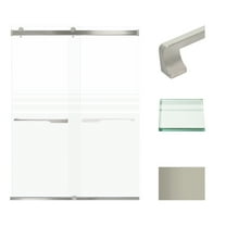 Transolid Brp608008f-J 80" High X 60" Wide Bypass Frameless Shower Door - Brushed