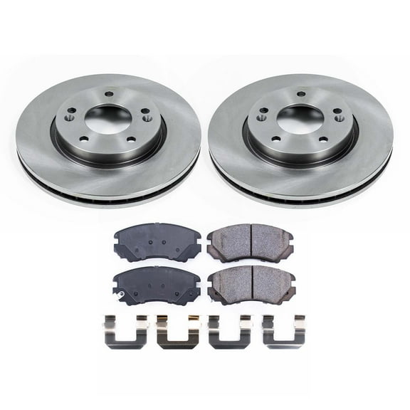Ultimate Brakes Front Ceramic Brake Pad and Rotor Kit with Hardware WM80895