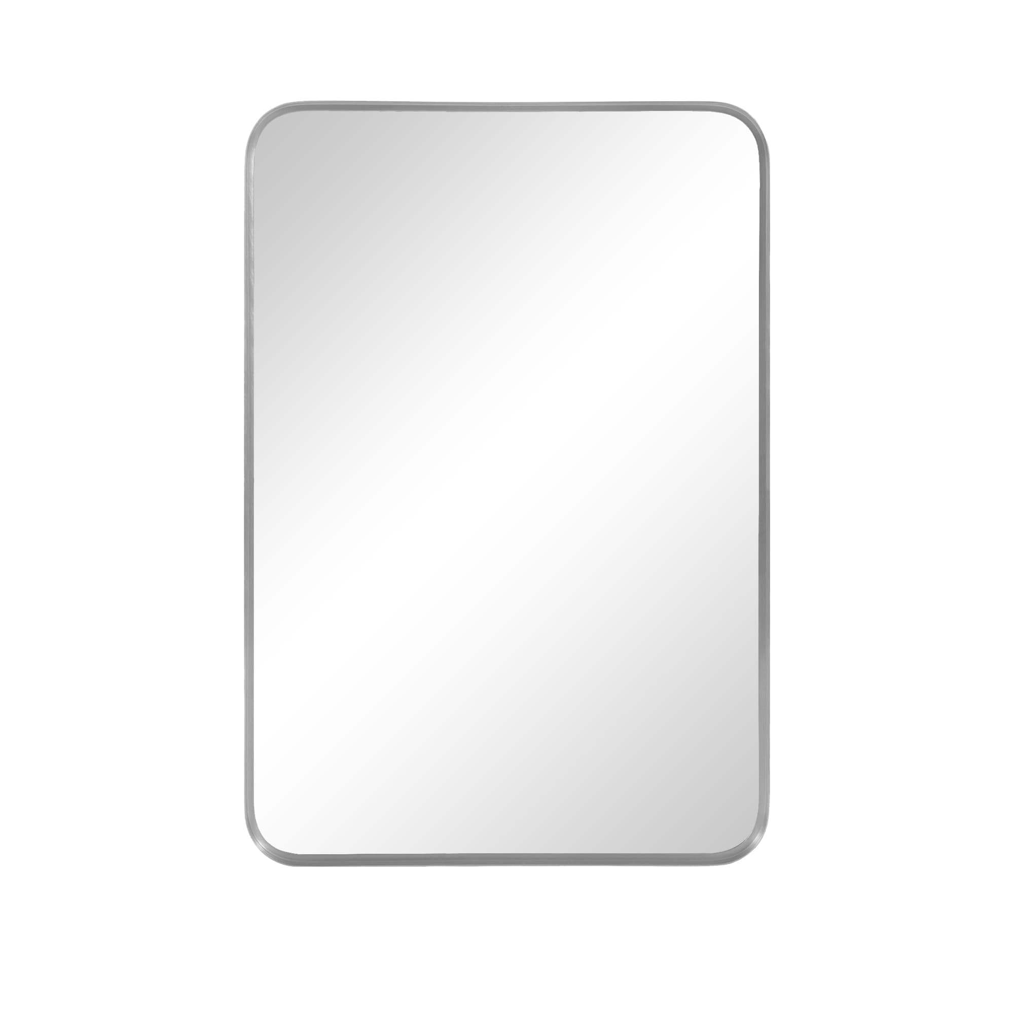 MAYEERTY Aluminum Rounded Rectangle Baking Paint Black Hanging Mirror (Deep Mirror)