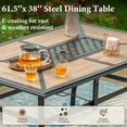 thumbnail image 3 of Summit Living 8-Piece Outdoor Patio Set with 13ft Red Patio Umbrella,Rectangle Table and Wicker Chairs for 6, 3 of 14