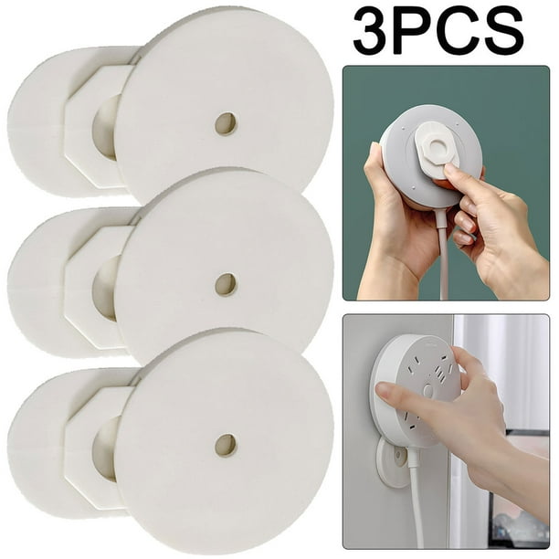 Soporte Enchufe Montado en La Pared JShteea 3 Uds Retenedor Autoadhesivo Tipo Inserción