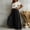 Black, variant on Delayuji Womens Wide Leg Pant Elastic Waist Daily Elegant Casual Solid Color Pants Loose Linen Pants Women L-6XL