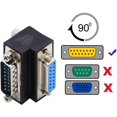 thumbnail image 3 of YISITIAN 2 Pack DB15Pin Male to Female Extension Connector DSUB RS232 15Pin D-subminiature 90 Degree Angled Gender Changer Adapter CJ919-30082, 3 of 8