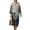 Beige and Blue - Fish, variant on Horse Print Imitation Linen Maxi Dresses for Women Casual Loose Dress V Neck 3/4 Sleeve Shift Dress Fashion Fall Clothes, 4XL