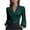 #063-Green, variant on Womens Satin Wrap V Neck Blouse Long Sleeve Tie Belt Shirt Elegant Fitted Top