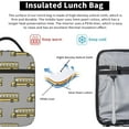 thumbnail image 5 of Large Lunch Bag Bus Insulated Lunch Box Soft Cooler Cooling Tote For Adult Men Women, 5 of 6