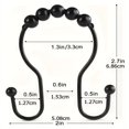 thumbnail image 3 of 12pcs, Rustproof Stainless Steel S Shape Shower Curtain Hooks Rings, Shower Curtain Rings Hooks For Bathroom Shower Rod Curtains, Bathroom Accessories, 3 of 4