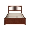 thumbnail image 6 of AFI Mission Full Platform Bed with Footboard and Twin Trundle in Walnut, 6 of 10