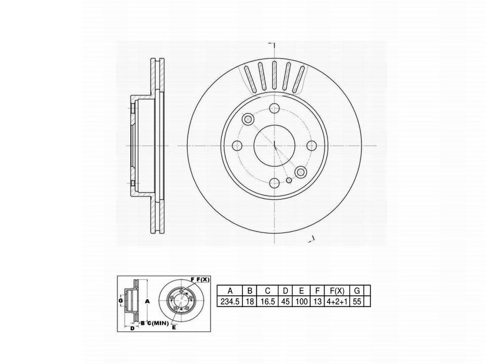Winstop Brake Rotor, Front WS230120, Mazda Miata 1993-1990