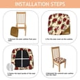 thumbnail image 4 of Multicolor Christmas Floral Seat Covers for Dining Room Chairs Set Of 6,Stretch Printed Washable Chair Seat Cover with Elastic Ties and Button,Removable Waterproof Couch Cushion Covers, 4 of 6