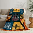 thumbnail image 6 of Boxing Blanket Super Soft Warm Boxing Sports Throw Blanket Gift for Men Women Boys Cozy Fluffy Plush Boxing Lightweight Flannel Gifts Fleece Blankets for Kids Adults 80"X60", 6 of 6