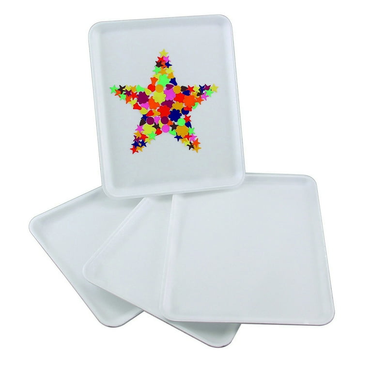 Crafts Foam Trays, White Foam Meat Tray Paint and Ink Mixing Trays Food  Tray School Printmaking Trays for DIY Craft 8 1/4 x 4 1/2 (25)