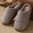 thumbnail image 6 of Slippers for Women Fuzzy On Indoor Cozy Warm Slippers Fluffy Winter House Shoes Plush Slippers Home Footwear Comfortable Slippers Fall Slippers Coffee 42-43, 6 of 9