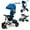 Blue, variant on Babyjoy 5-in-1 Folding Trike for Toddlers 1-5 Years Old with Safety Harness Storage Blue