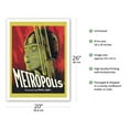 thumbnail image 2 of Fritz Lang’s Metropolis - Starring Bridgitt Helm - Vintage Film Movie Poster c.1927 - Fine Art Matte Paper Print (Unframed) 20x26in, 2 of 4